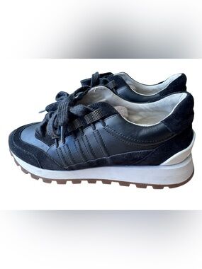 Brunello Cucinelli Black Suede Leather Platform Sneakers